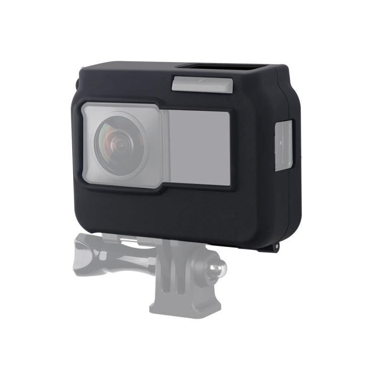 For Insta360 One R Panoramic Camera with Frame Shockproof Silicone Protective Case with Lens Cap Cover, Panoramic Case + Lens Cap