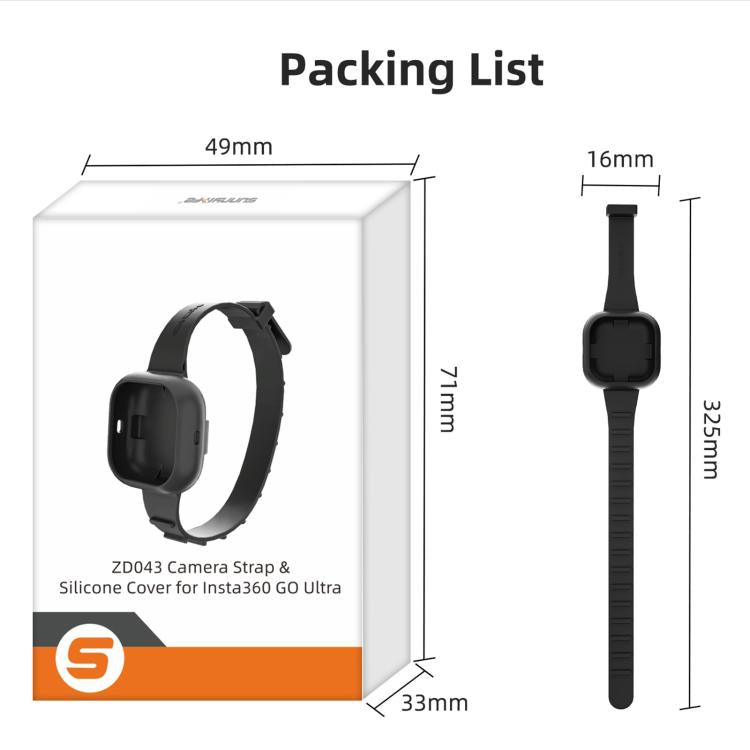 For Insta360 GO Ultra Sunnylife Expansion Band Strap Silicone Protective Cover Wristband Backpack Bicycle Stripe Cat Collar, For Insta360 GO Ultra