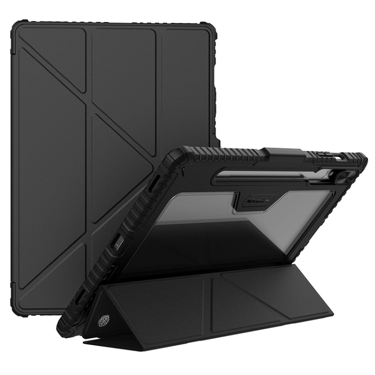 NILLKIN Bumper Pro Multi-angle Folding Style Tablet Leather Case, For Samsung Galaxy Tab S10 FE, For Samsung Galaxy Tab S9 FE+, For Samsung Galaxy Tab S9 Ultra, For Samsung Galaxy Tab S9+