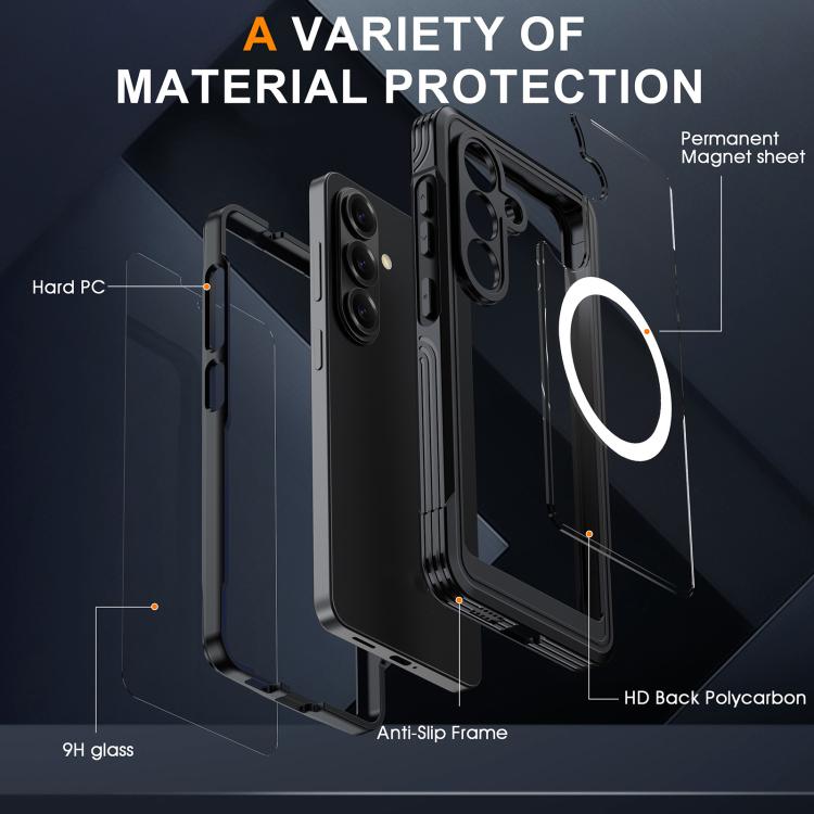 RedPepper Tempered Glass MagSafe Phone Case, For Samsung Galaxy S26+ 5G, For Samsung Galaxy S26 Ultra 5G, For Samsung Galaxy S26 5G