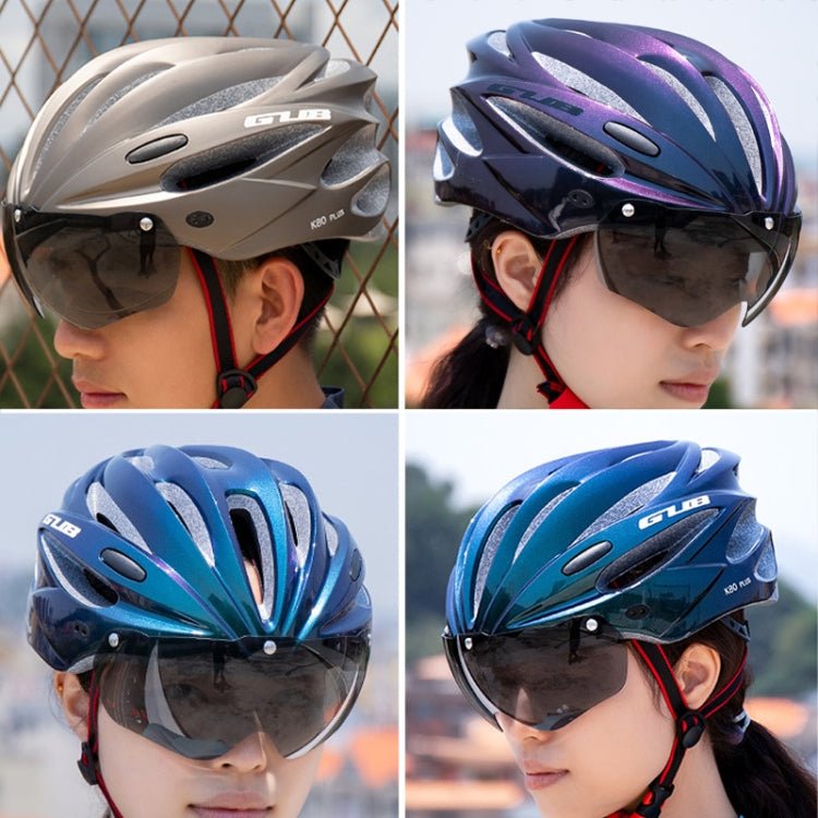 GUB K80 Plus Bike Helmet With Visor And Goggles, GUB K80 Plus(Gradient Blue), GUB K80 Plus(Gradient Purple), GUB K80 Plus(Red), GUB K80 Plus(Titanium Color), GUB K80 Plus(White), GUB K80 Plus(Fluorescent Green), GUB K80 Plus(Black), GUB K80 Plus(Orange)