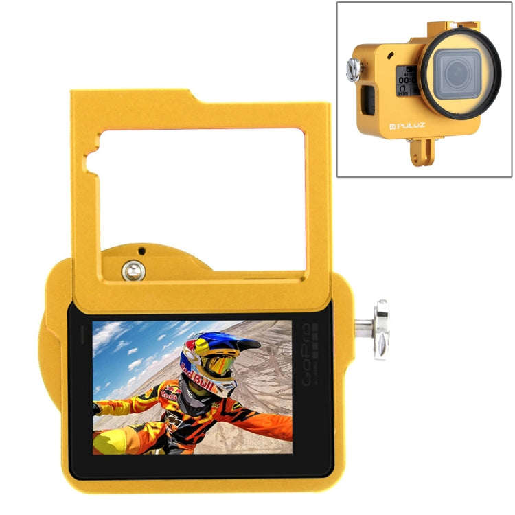 PULUZ Housing Shell CNC Aluminum Alloy Protective Cage with Insurance Frame & 52mm UV Lens for GoPro HERO(2018) /7 Black /6 /5, For HERO6 /5 Pull Frame UK Stock, For HERO6 /5 Pull Frame US Stock, For HERO6 /5 Pull Frame AE Stock, For HERO6 /5 Pull Fram...