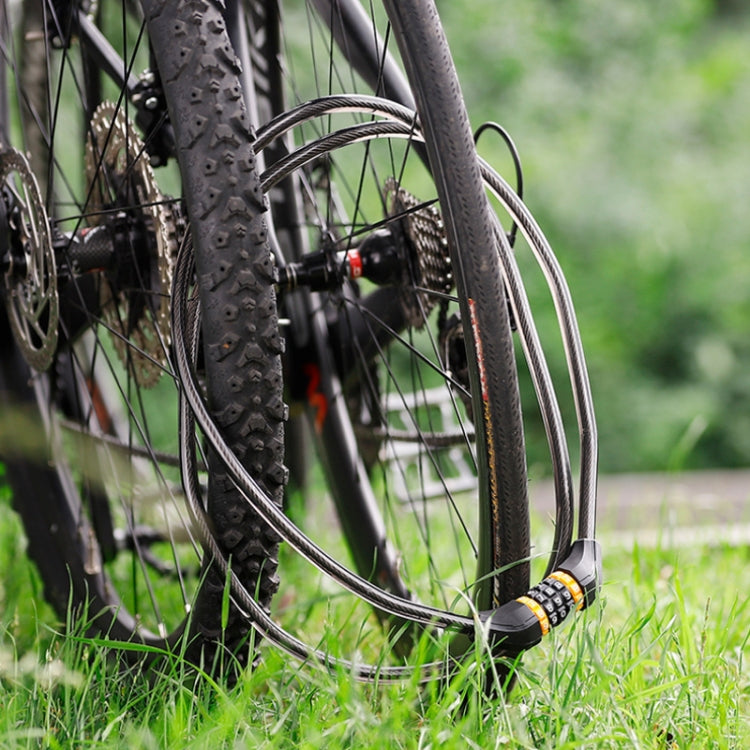 WEST BIKING Bicycle Anti-Theft Cable Combination Lock, Length:, 2M, 2M With Buckle Rope