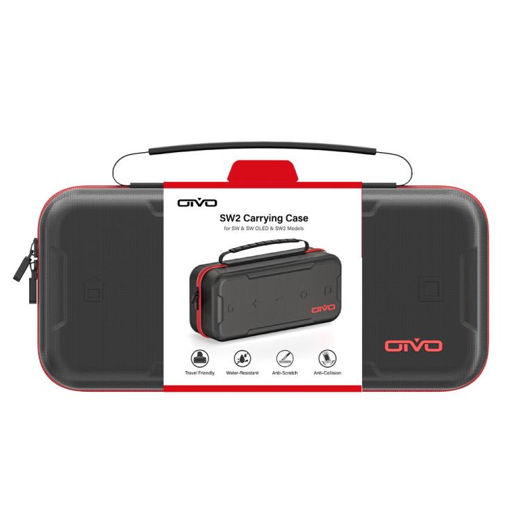 For Nintendo Switch 2 OIVO Large-Capacity EVA Carrying Case With Built-In Stand, 24 Game Card Slots