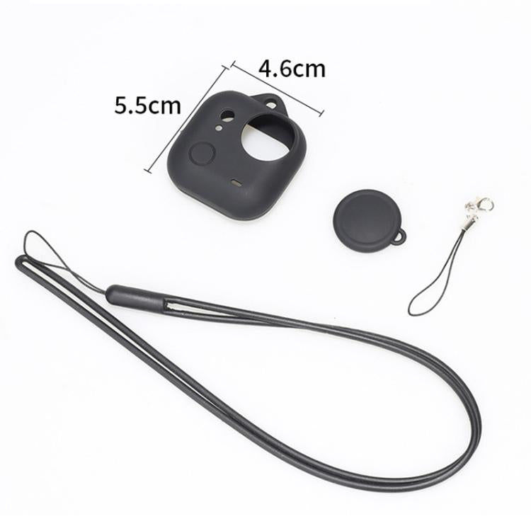 For Insta360 GO Ultra Silicone Case & Lens Cap Set with Lanyard Anti-Scratch Camera Body Protector, Silicone Case & Lens Cap Set