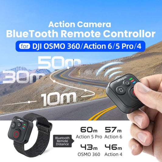 aMagisn Bluetooth Remote Shutter for DJI Osmo Action 6/Action 5 Pro/Action 4/Osmo 360, For DJI Osmo Action 50m