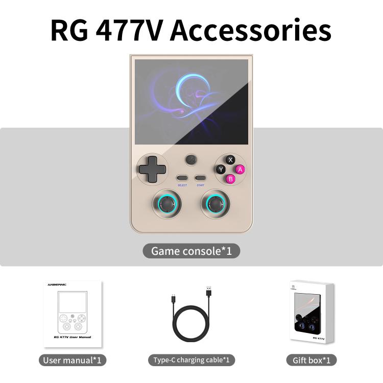 ANBERNIC RG477V 4.7-inch 120Hz Vertical Handheld Console Dimensity 8300 Chipset, Android 14, RGB Lighting & Gyroscope, RAM 8G+128GB, RAM 8G+128GB+128G SD Card, RAM 12G+256GB, RAM 12G+256GB+128G SD Card