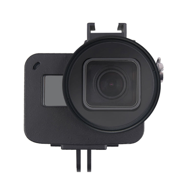 Housing Shell CNC Aluminum Alloy Protective Cage with Insurance Frame & 52mm UV Lens for GoPro HERO7 Black /6 /5, 52mm UV Black, 52mm UV Blue, 52mm UV Red
