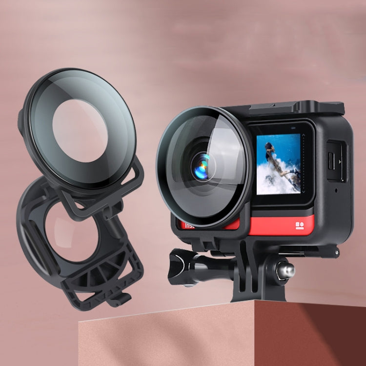 Lens Guard Protective Glass Cover for Insta360one R Panoramic Camera with Frame, For Insta360 One R