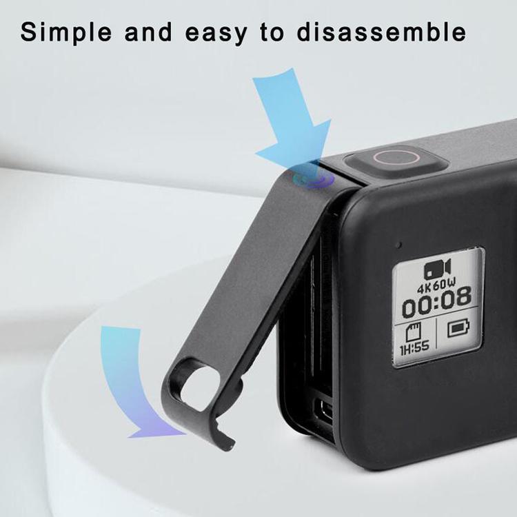 Sports Camera Rechargeable Battery Replacement Cover Side Cover for GoPro HERO8, For GoPro HERO8