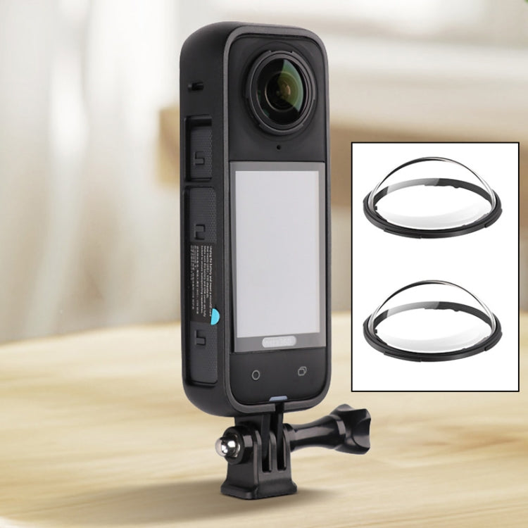 For Insta360 X4 PC Plastic Protective Frame with PC Lens Cover Guard, Frame with PC Lens Cover