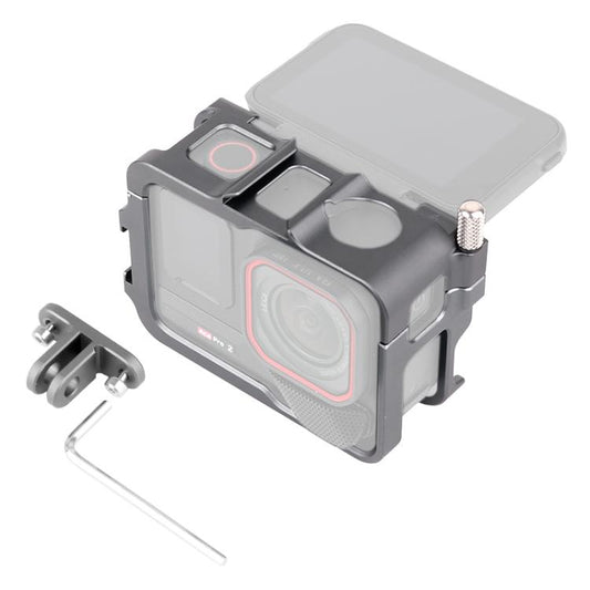 For Insta360 Ace Pro 2 Metal Protective Cage Adapter Frame