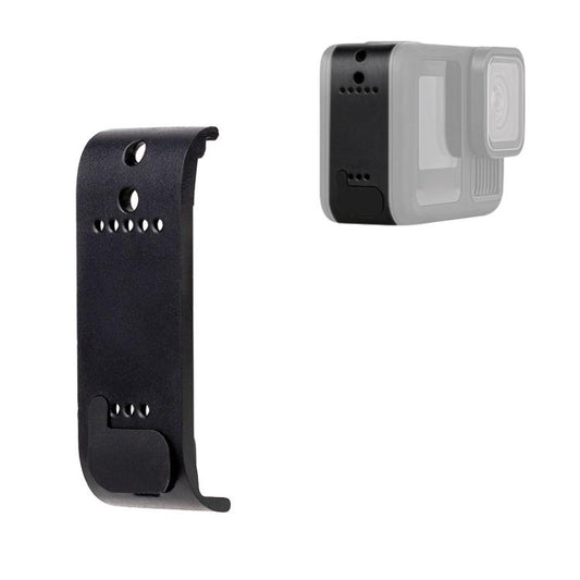 PULUZ ABS Plastic Battery Side Interface Cover with Silicone Plug for GoPro HERO13 Black /12 Black /11 Black /10 Black /9 Black
