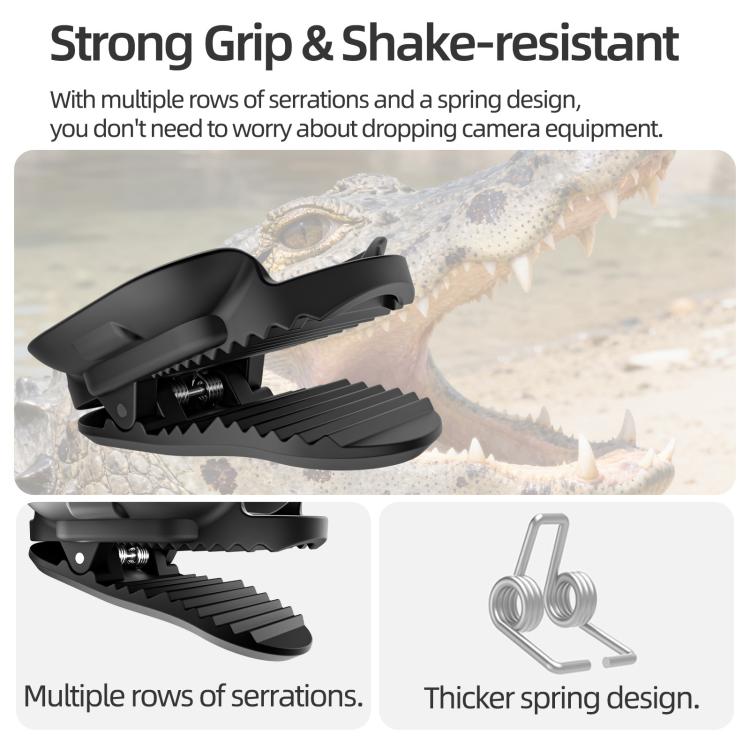 For Insta360 GO Ultra Sunnylife Magnetic Backpack Clip Action Camera Clamp Vertical-Horizontal Mount, For Insta360 GO Ultra Black