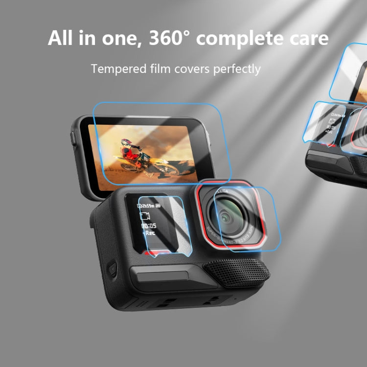 For Insta360 Ace Pro 2 STARTRC 2 Sets 3 in 1 Rear & Front  Screen + Lens Tempered Glass Film, For Insta360 Ace Pro 2