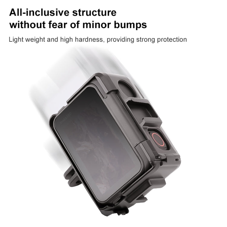 For Insta360 Ace / Ace Pro PC Cage Expansion Adapter Frame with Dual Cold Shoe Bases, For Insta360 Ace / Ace Pro / Ace Pro 2