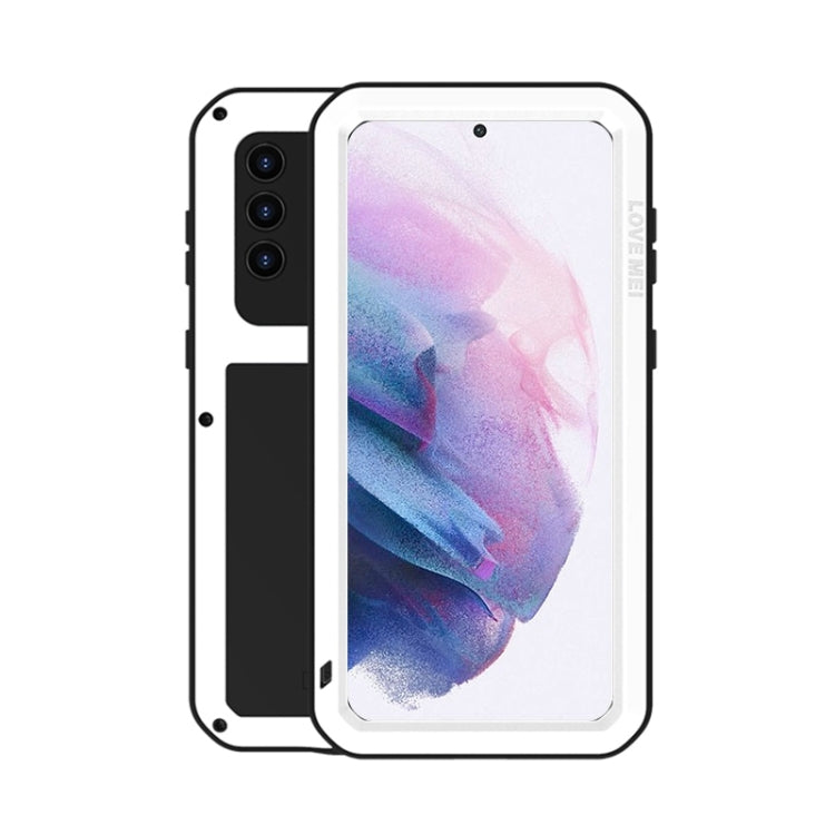 LOVE MEI Metal Shockproof Waterproof Dustproof Protective Case with Glass, For Samsung Galaxy A32 5G, For Samsung Galaxy A42, For Samsung Galaxy A52 5G / 4G, For Samsung Galaxy S21 5G, For Samsung Galaxy S21+ 5G, For Samsung Galaxy A72 5G / 4G