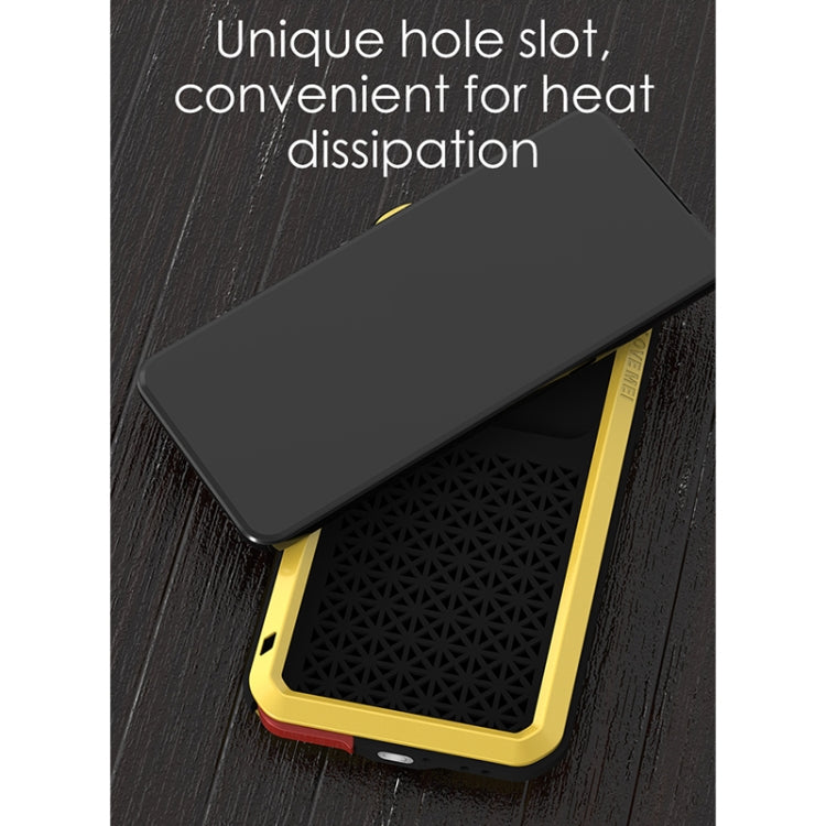 LOVE MEI Metal Shockproof Waterproof Dustproof Protective Case with Glass, For Samsung Galaxy A41, For LG V60 ThinQ 5G
