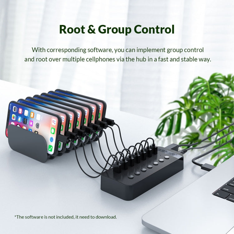 ORICO CT2U3-7AB-WH 7 In 1 Plastic Stripes Multi-Port USB HUB with Individual Switches,, CT2U3-7AB-WH AU Plug, CT2U3-7AB-BK UK Plug, CT2U3-7AB-WH UK Plug, CT2U3-7AB-BK EU Plug, CT2U3-7AB-WH EU Plug, CT2U3-7AB-BK AU Plug