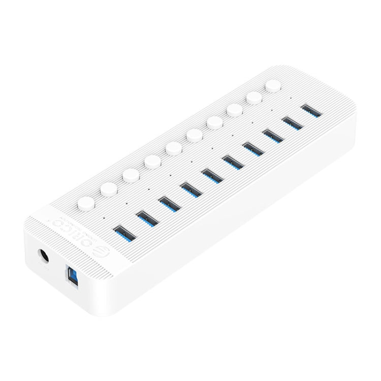ORICO CT2U3-10AB-WH 10 In 1 Plastic Stripes Multi-Port USB HUB with Individual Switches,, CT2U3-10AB-WH EU Plug, CT2U3-10AB-BK AU Plug, CT2U3-10AB-WH AU Plug, CT2U3-10AB-BK UK Plug, CT2U3-10AB-WH UK Plug, CT2U3-10AB-BK EU Plug