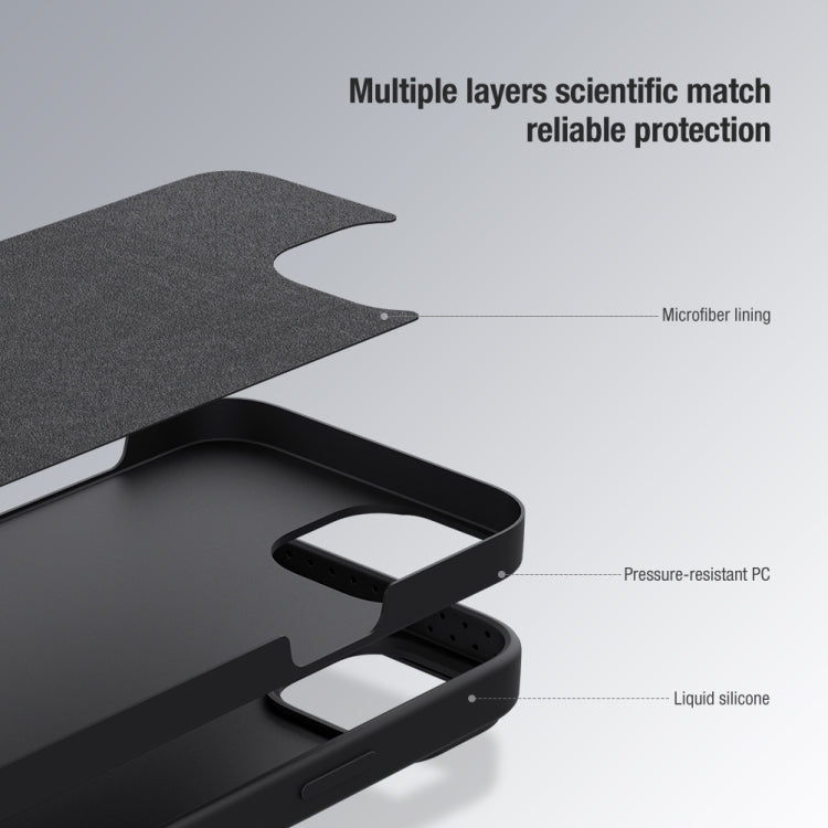 NILLKIN CamShield Liquid Silicone Phone Case, For iPhone 14, For iPhone 14 Pro, For iPhone 14 Plus, For iPhone 14 Pro Max