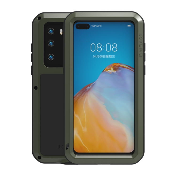 LOVE MEI Metal Shockproof Waterproof Dustproof Protective Case, For Huawei P40, For Huawei P40 Pro, For Samsung Galaxy A40s, For Samsung Galaxy A51, For Samsung Galaxy A50, For Samsung Galaxy A71, For Samsung Galaxy A70s, For Samsung Galaxy S20