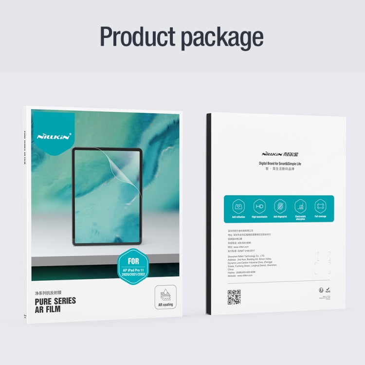 NILLKIN Net Series Anti-Reflection Tempered Film, For iPad Air 5 2020 10.9/Air 4 2021, For iPad Pro 11 2020/2021/2022, For iPad Pro 12.9 2020/2021/2022, For iPad 10th Gen 10.9 2022