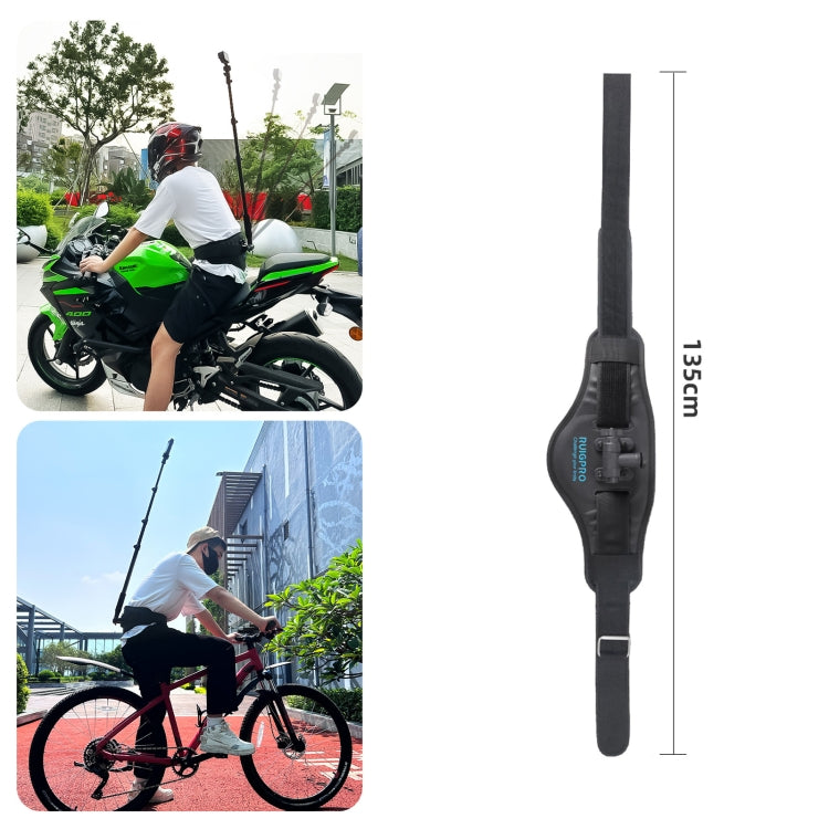 RUIGPRO Waist Belt Mount Strap, For Phone Gimbal Stabilizer, With Action Cameras Adapter, With Phone Clamp, With Phone Clamp & Selfie Stick, With Adapter & Selfie Stick