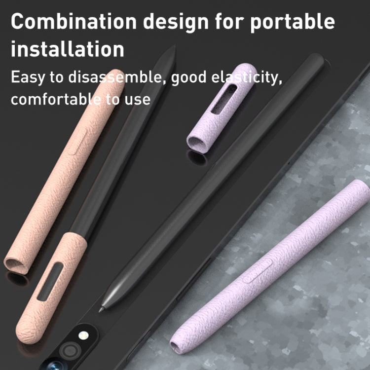 LOVE MEI Frosted Leather Texture Silicone Protective Pen Case, For Samsung Galaxy Tab S7, For Samsung Galaxy Tab S6 Lite