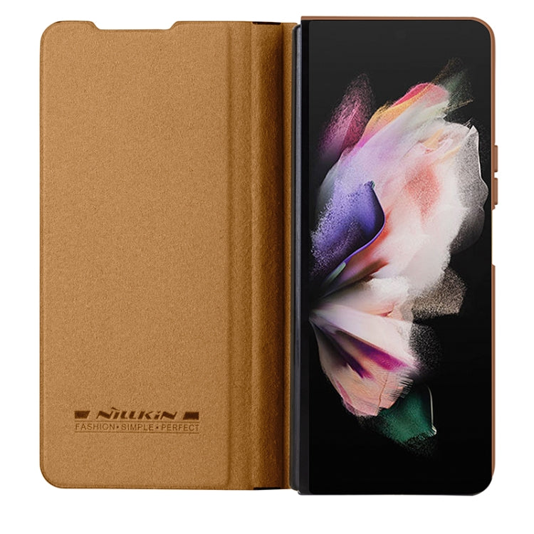 NILLKIN QIN Series Pro Sliding Camera Cover Design Leather Phone Case, For Samsung Galaxy Z Fold5