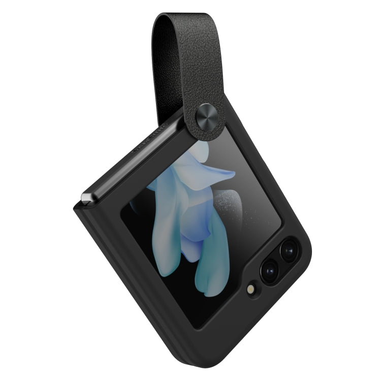 NILLKIN Skin Feel Liquid Silicone Phone Case With Finger Strap, For Samsung Galaxy Z Flip5