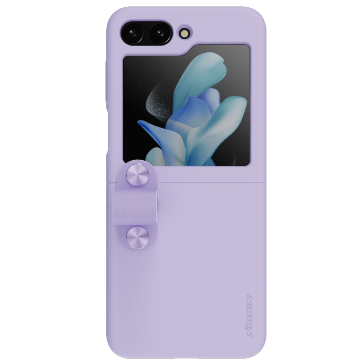 NILLKIN Skin Feel Liquid Silicone Phone Case With Finger Strap, For Samsung Galaxy Z Flip5
