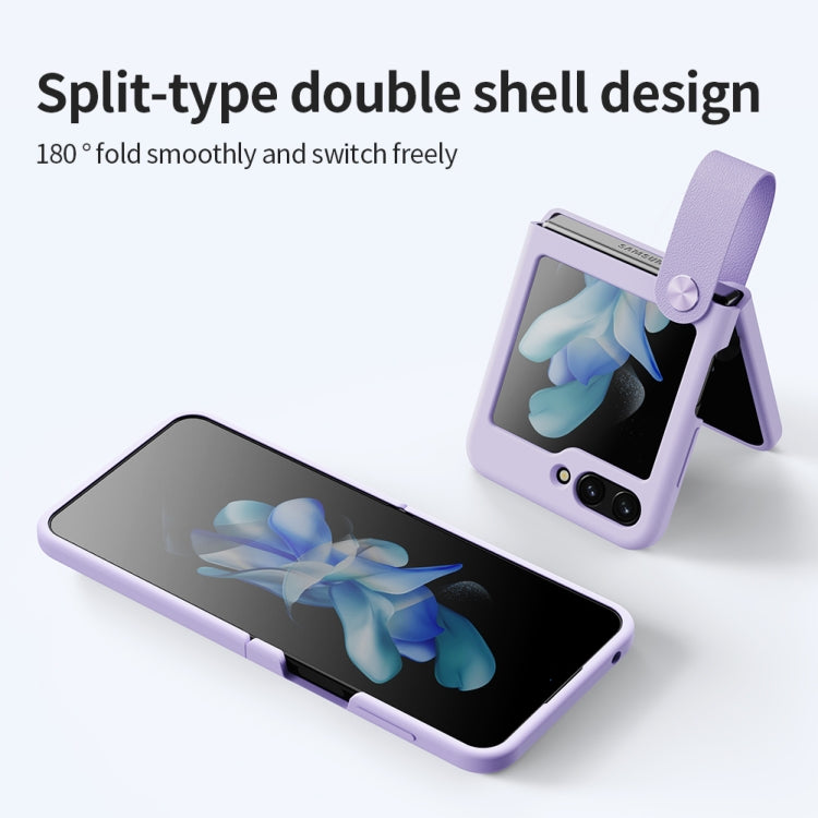 NILLKIN Skin Feel Liquid Silicone Phone Case With Finger Strap, For Samsung Galaxy Z Flip5