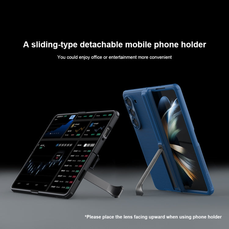 NILLKIN Frosted Fold PC + TPU Phone Case with Holder, For Samsung Galaxy Z Fold5