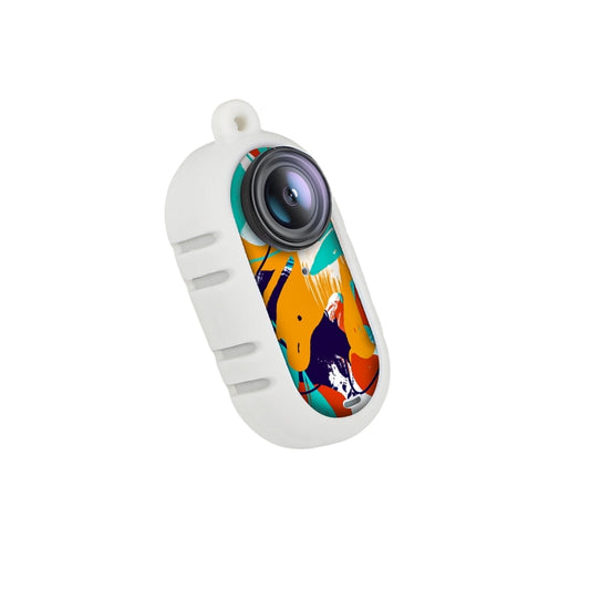 Sunnylife Cooling Silicone Case Stickers Skin Wrap Lens Cover with Neck Strap, For Insta360 GO 3