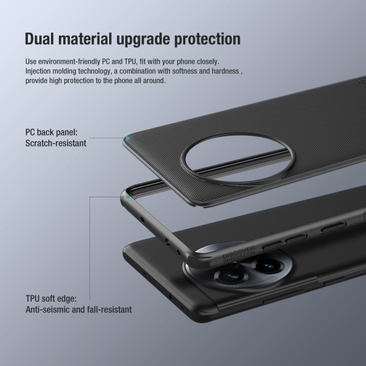 NILLKIN Frosted Shield Pro PC + TPU Phone Case, For OnePlus 12, For OnePlus Ace 3 / 12R, For OnePlus Ace 2 Pro