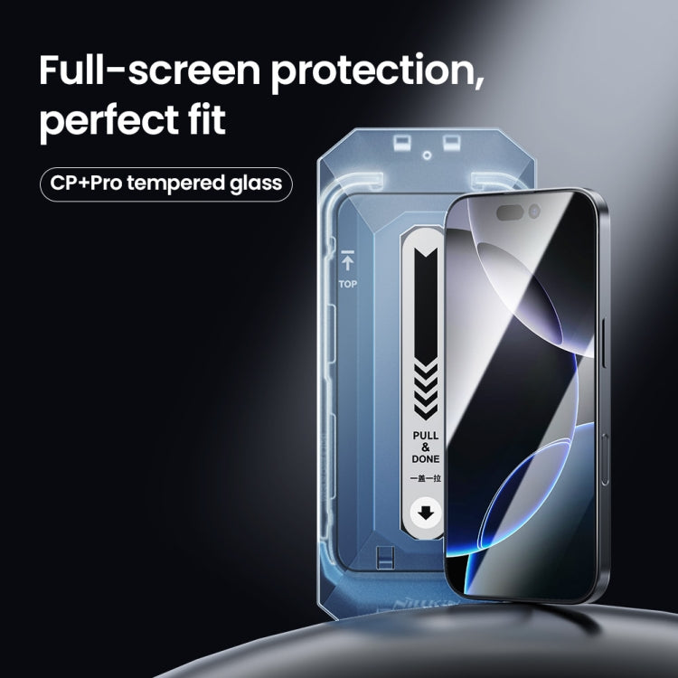 NILLKIN CP+Pro Explosion-proof Tempered Glass Film, For iPhone 16 Pro Max, For iPhone 16 Pro, For iPhone 16 Plus, For iPhone 16, For iPhone 15 Pro Max, For iPhone 15 Pro, For iPhone 15 Plus, For iPhone 15