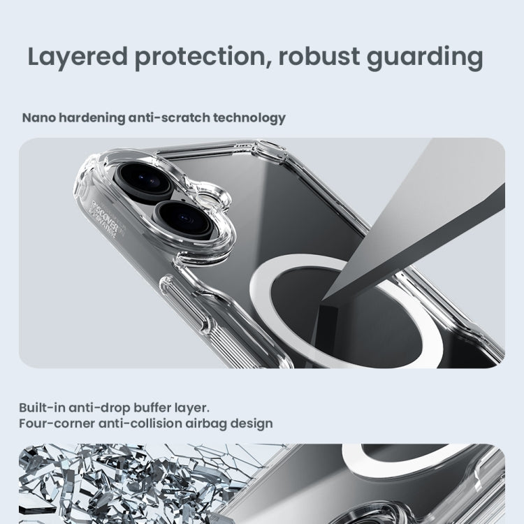 NILLKIN Ultra Clear Magsafe PC + TPU Phone Case, For iPhone 16 Pro Max, For iPhone 16 Pro, For iPhone 16 Plus, For iPhone 15 Pro Max, For iPhone 15 Pro, For iPhone 15 Plus, For iPhone 15