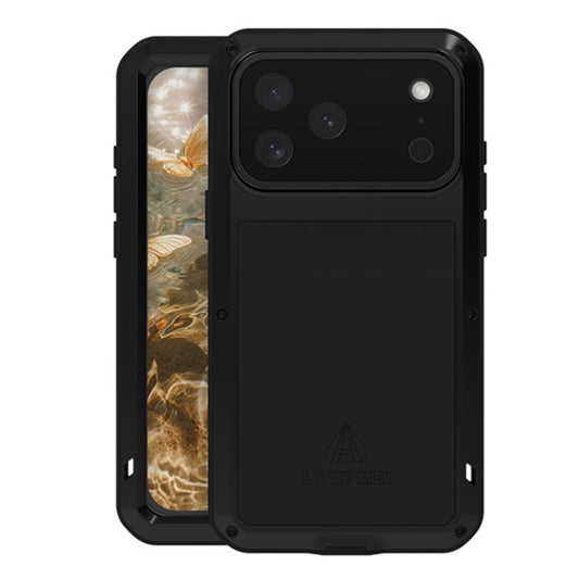 LOVE MEI Metal Shockproof Life Waterproof Dustproof Phone Case, For iPhone 17 Pro Max, For iPhone 17 Pro, For iPhone 17, For iPhone 16 Pro Max, For iPhone 16 Pro, For iPhone 16, For iPhone 15 Pro Max, For iPhone 15 Pro
