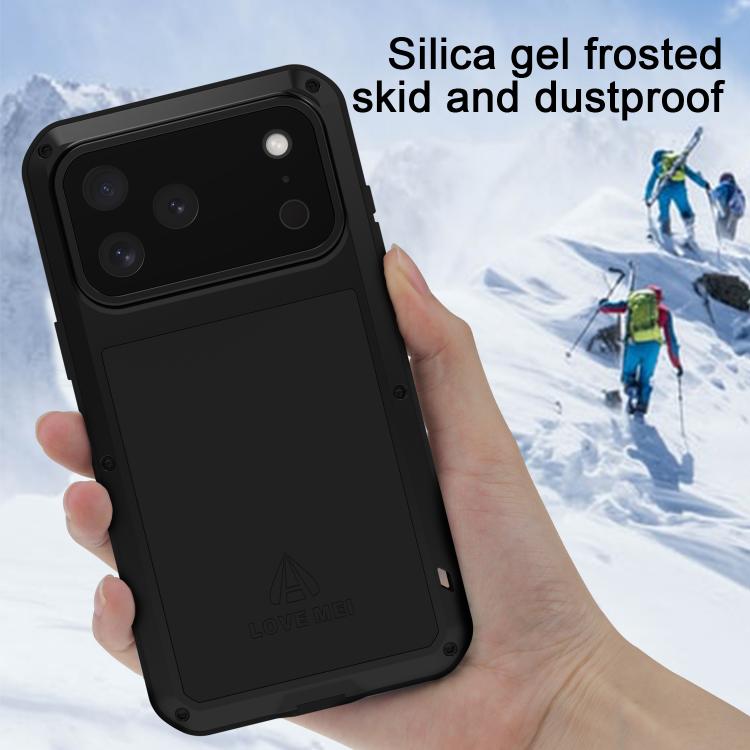 LOVE MEI Metal Shockproof Life Waterproof Dustproof Phone Case, For iPhone 17 Pro Max, For iPhone 17 Pro, For iPhone 17, For iPhone 16 Pro Max, For iPhone 16 Pro, For iPhone 16, For iPhone 15 Pro Max, For iPhone 15 Pro