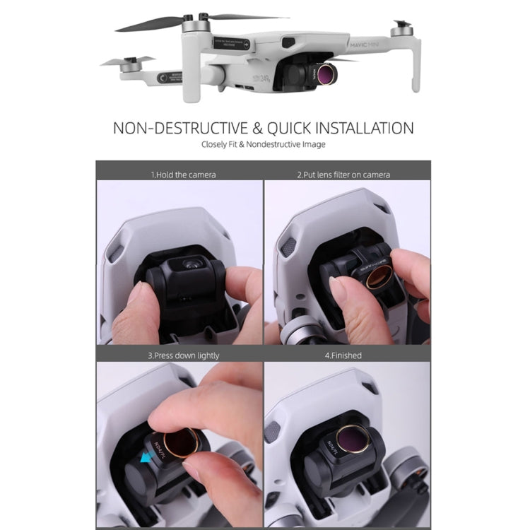 Sunnylife MM-FI9258 For DJI Mavic mini 6 In 1 Drone MCUV+CPL+ND4+ND8+ND16+ND32 Lens Filter, MCUV+CPL+ND4+ND8+ND16+ND32