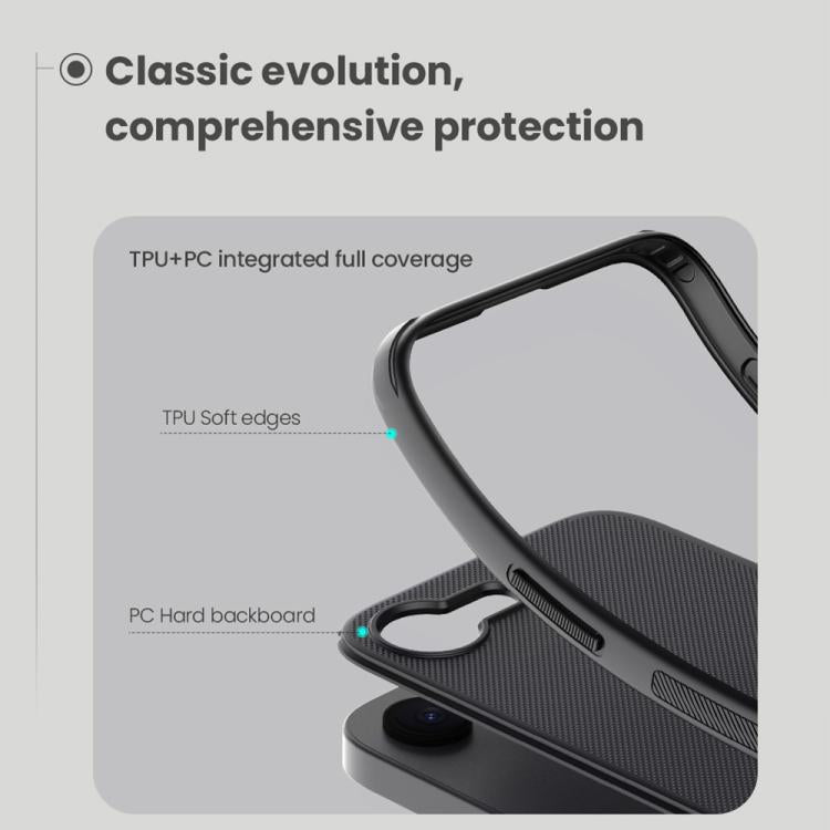 NILLKIN Frosted Shield Pro PC + TPU Phone Case, For iPhone 17, For iPhone 16e, For iPhone 16