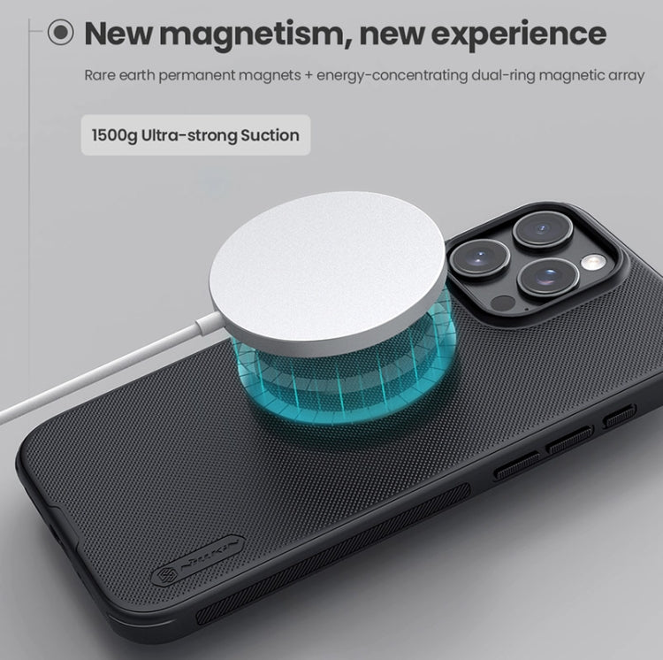 NILLKIN Frosted Shield Pro Magnetic Magsafe Phone Case, For iPhone 16 Pro Max, For iPhone 16 Pro