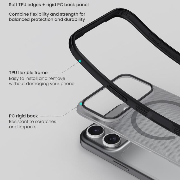 NILLKIN Frosted Shield Pro Magnetic Magsafe Phone Case, For iPhone 17 Pro Max, For iPhone 17 Pro, For iPhone 17, For iPhone Air, For iPhone 16e, For iPhone 16 Plus, For iPhone 16