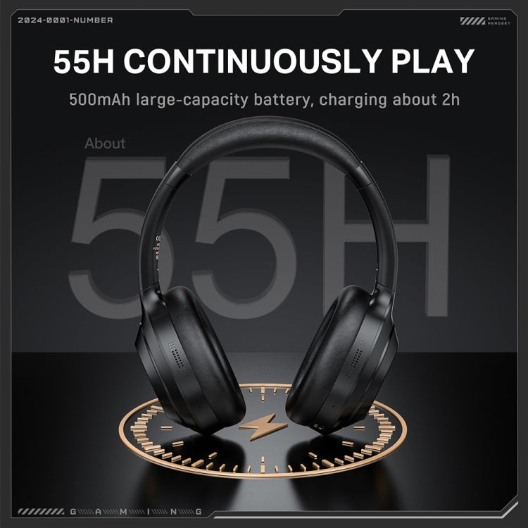 ONIKUMA GT811 Head-mounted Dual Noise Reduction Wireless Bluetooth Earphone, GT811(Black)