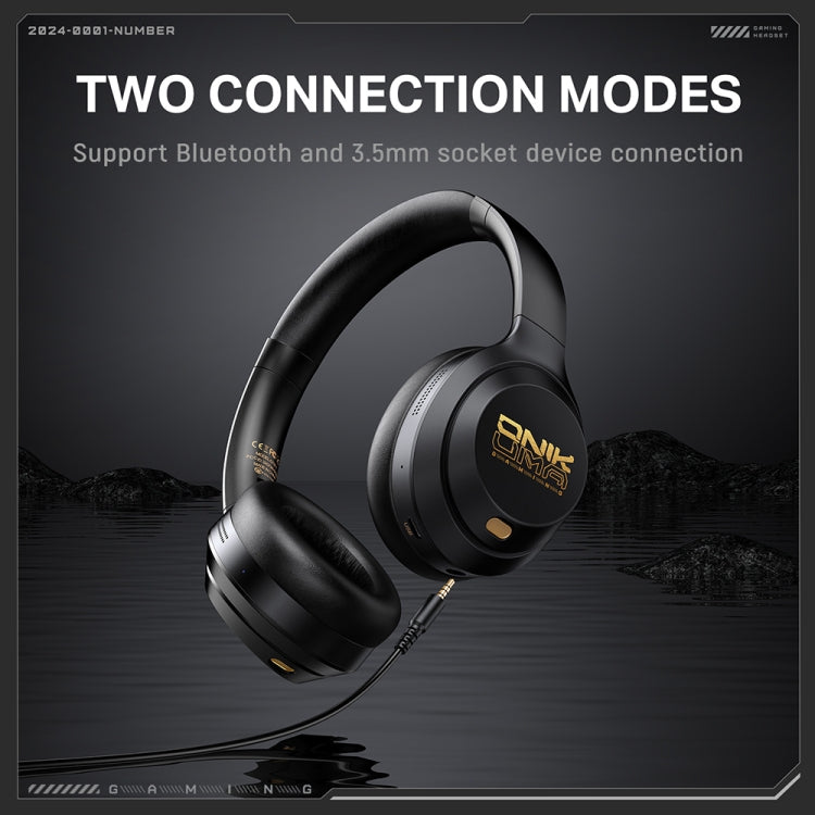 ONIKUMA GT811 Head-mounted Dual Noise Reduction Wireless Bluetooth Earphone, GT811(Black)