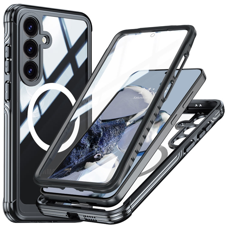 RedPepper Tempered Glass MagSafe Phone Case, For Samsung Galaxy S25 FE 5G, For Samsung Galaxy S25 Edge 5G, For Samsung Galaxy S25 5G, For Samsung Galaxy S25+ 5G, For Samsung Galaxy S25 Ultra 5G