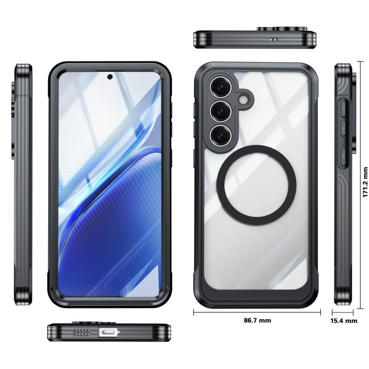 RedPepper Tempered Glass MagSafe Phone Case, For Samsung Galaxy S25 FE 5G, For Samsung Galaxy S25 Edge 5G, For Samsung Galaxy S25 5G, For Samsung Galaxy S25+ 5G, For Samsung Galaxy S25 Ultra 5G