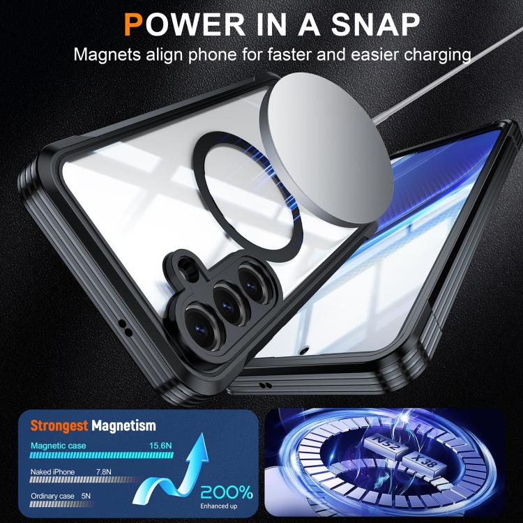 RedPepper Tempered Glass MagSafe Phone Case, For Samsung Galaxy S25 FE 5G, For Samsung Galaxy S25 Edge 5G, For Samsung Galaxy S25 5G, For Samsung Galaxy S25+ 5G, For Samsung Galaxy S25 Ultra 5G