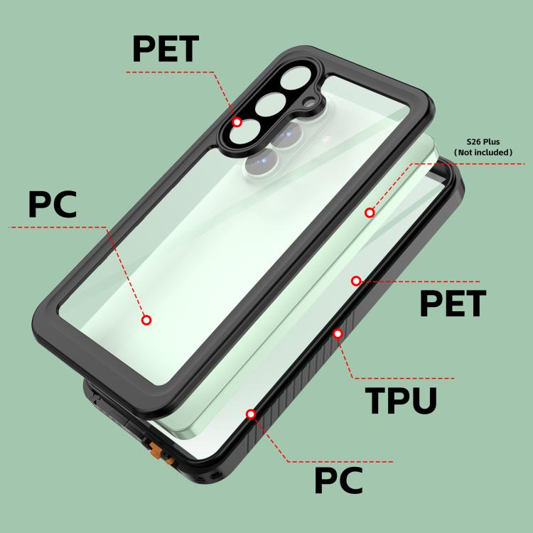 RedPepper Shockproof IP68 Waterproof PC Hybrid TPU Phone Case, For Samsung Galaxy S26+ 5G, For Samsung Galaxy S26 Ultra 5G, For Samsung Galaxy S26 5G, For Samsung Galaxy S25 FE 5G, For Samsung Galaxy S24 FE 5G